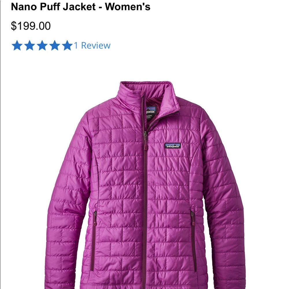 Patagonia Nano Puff Jacket Women’s size Small
